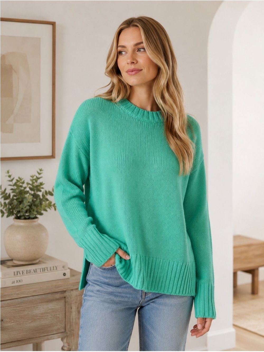 RD Style Green Crewneck Sweater NWT Size 1x